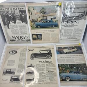 Vintage Newspaper Articles 1920 30s 40s Car Ad Studebaker Nash Mitchell Plymouth